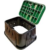 RIEGOPRO JUMBO Rectangular Irrigation Box for Burial with 10 Cut-Out Outlets. Base 64 x 49.5 cm &ndash; Lid 53.5 x 37 cm &ndash; Height 3