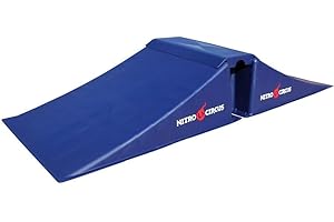 Nitro Circus BMX Bike Ramps for Kids - Full Size Skate Ramp for Garden and Skatepark Use, Large Airbox Skateboard Launch Ramps & Rails, Ideal Skateboarding and Stunt Scooter Accessories for Ages 8-12