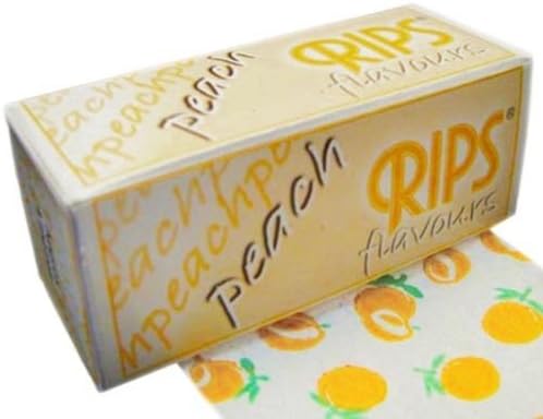 MONTCHERRY BRAND EXCLUSIVE 2 TIPS AND RIPS FLAVOURED ROLLING PAPER IN ''PEACH'' FLAVOR - 24 ROLLS COMBO DEAL BY TRENDZ