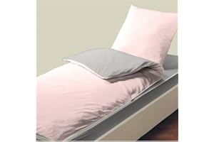 UNIVERSDECOR Kit de Couchage caradou pour lit 1 Place (Kit de Couchage caradou lit 1 Place, Rose Organza/Grey)