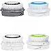 Compatible Replacement Brush Heads Value 4 Pack. Includes Deep Pore, Acne, Sensitive, Normal, Works on Face and Body (Variety 4 Pack)