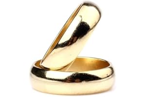 MOMOMAGE Golden Cambered PK Ring Strong Magnetic Ring PK Ring Magic Tricks Accessory for Magician Close-up Gimmick (21 mm)