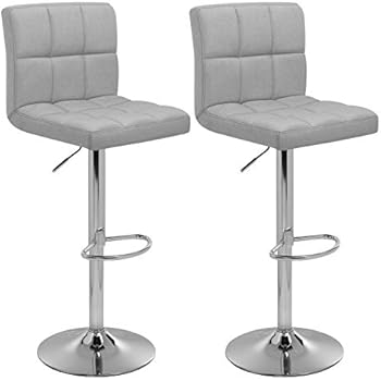 SONGMICS Barhocker 2er Set, höhenverstellbare Barstühle, Barstuhl mit