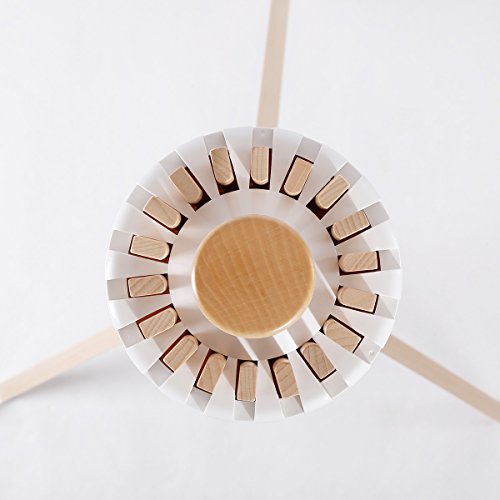 Foppapedretti 9900424303 Octobus Wäscheständer mit Speichen mit 18-herausnehmbare, Buche massiv, natur - 8