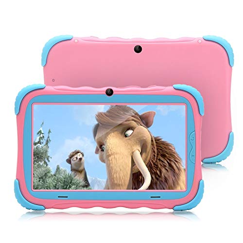 7 Zoll Android 7.1 Kinder Tablet IPS Display 1GB/16 GB Baby Edition PC mit WiFi Kamera Spielen Google Play Store Bluetooth GMS Zertifiziert Unterstützt Kids Proof Case (Pink) 7 Zoll Android 7.1 Kinder Tablet IPS Display 1GB/16 GB Baby Edition PC mit WiFi Kamera Spielen Google Play Store Bluetooth GMS Zertifiziert Unterstützt Kids Proof Case (Pink)