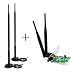Produktbild CSL - 300Mbps Wireless PCIe Netzwerkkarte inkl. 2 x 9 dBi Wlan Rundstrahlantennen | PCI-Express Schnittstelle/Adapter | WPA/WPA2 / WPA-PSK/WPA2-PSK | Windows 7 + Windows 8 / MacOS | besonders hohe Reichweite