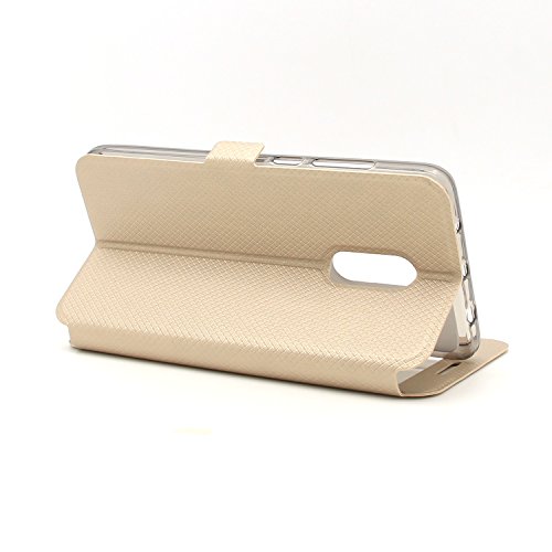 Xiaomi Redmi Note 4 Funda   Anzhao Flip Cover  Cierre magn  tico  Caso Con Funci  n de Soporte y Ventana  View Window  para Xiaomi Redmi Note 4  Dorado 