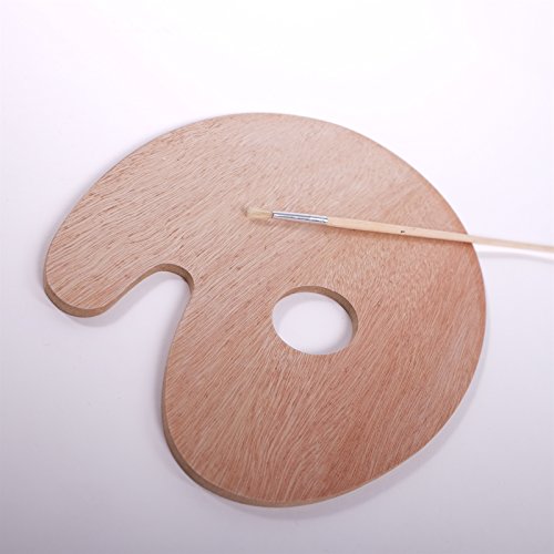 ART-STAR HOLZ MISCHPALETTE | oval, 20 x 30 cm, 5 mm, mit Griffloch | Farbmischpalette, Farbpalette - 3