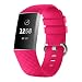 Produktbild Antimi Ersatzarmband Für Fitbit Charge 3 ArmbandDamen Herren Weiche Silikon Sport Einstellbare Uhrenarmband kompatibel für Fitbit Charge 3 (Barbie Pink, S)