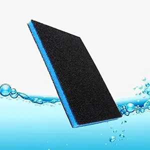 Metreno Aquarium Filter Activated Carbon Sponge, Carbon Coated with Polyester Sponge Filter Sheet, Biochemical Filtration Foam(1pc-30 * 50 * 2cm)