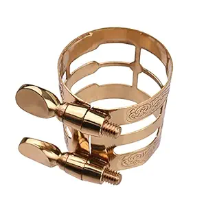 Double Screw Adjustment Saxophone Ligature Compact Durable Sax Ligature for Alto Saxophone