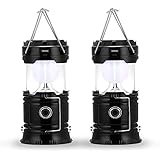 Fulighture LED Camping Lampe,Stecker und Solar wiederaufladbar, mit Powerbank,tragbar & handlich,Wasserdicht und Winddicht,fü