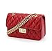 Produktbild Koreanische Version der Frauen Schulter Messenger Bag Kette Lingge Mode Handtaschen einfache kleine quadratische Tasche rot
