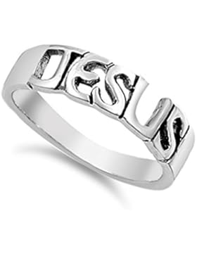 Ring aus Sterlingsilber - Jesus