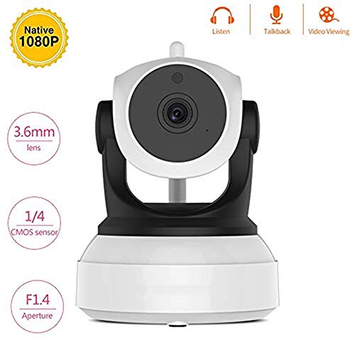 Preisvergleich Produktbild Lqqsxt Kamera Drahtlose Überwachungskamera, 1080P WiFi, 2 Millionen Pixel, Sicherheitsüberwachung mit HD-Infrarot-Nachtsicht, Bewegungserkennung und Zwei-Wege-Audio
