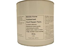 FASCINATING FINISHES LTD 1 x 2.5lt White Roof Repair Paint for - Mobile Home, Caravan Horse Box etc.