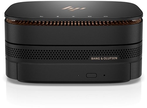 HP Elite Slice (Y4U96EA) Desktop PC (Intel Core i5-6500T, 8 GB RAM, 256 GB SSD, Intel HD-Grafikkarte 530, Windows 10 Pro 64) inkl. Collaboration Cover, ODD- und Audio-Modul, schwarz