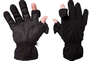 Easy Off Gloves Fishing Gloves Ski Photography Gloves Finger Tips Attached with Folded Magnets