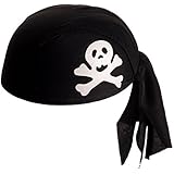 Child's Black Polyester-Covered Felt Pirate Scarf