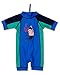 Bright Bots - 3/6m Baby Boys Sunsuit Sun Protection UPF50+ Short Sleeve/Leg - Blue/Green