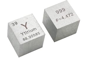 ELETIZY Periodensystem der Elemente, 10 mm, reines Metall, Würfel, Wolfram, Carbon, Nickel, Kupfer, Dichte bis zu 99,99 %, für Elementsammlungen, Laborexperimente, Material, Hobbys, Substanzblockanzeige