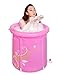 Produktbild LLD YUGANG Verdickter rosafarbener Druck-faltende aufblasbare Badewanne-Wanne-Plastikbadezimmer-Erwachsene bewegliche Faltbare Badewannen-Reise-Dusche-Pool-Dusche-Bassin (größe : 58 * 65cm)