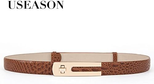 ZHANGYONG With Skirt Suits Cloak Feather Sweater Leather Belt Fine Grain Fish Belt Women Upscale Female Girdles Brown