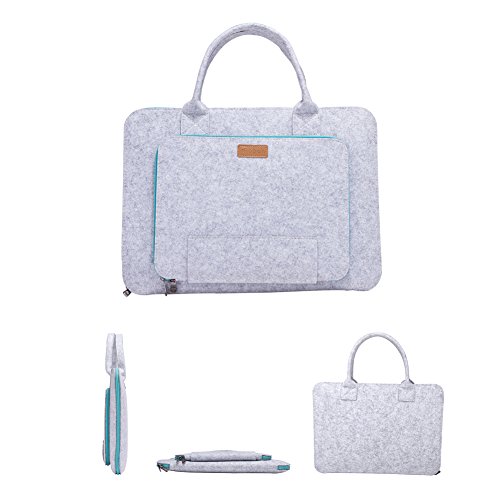 Ropch 11 6 Zoll Laptoph  lle Laptoptasche Aktentasche Schutzh  lle f  r Laptop Notebook Chromebook - Grau   Hellblau