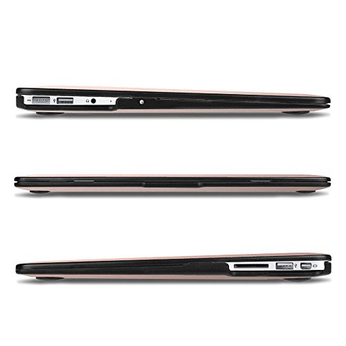 Fintie MacBook Air 13 Hülle Case – Ultra Slim Hochwertige Kunstleder Coated Hard Shell Schutzhülle Tasche für Apple MacBook Air 13.3″ (A1466 / A1369) , Roségold - 4