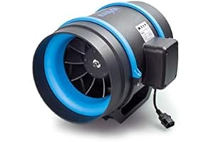 G.A.S RadAir Mixed Flow Inline Fan. Ventilation. Hydroponics 6 8 10 inch (RadAir 150 6" (500m3/h))