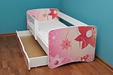 Best For Kids Kinderbett 80×160 mit Rausfallschutz + Schublade 44 Designs (Eisenbahn) - 3