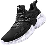 ★ ANTI-KOLLISION ---- Die TPU-Innensohle schützt Ihre Füße vor Kollisionen mit harten Oberflächen, erhöht die Haltbarkeit und den Knöchelrollenschutz. Atmungsaktiv Herren Turnschuhe sind nach den neuesten Modetrends neu gestaltet und für eine lange Haltbarkeit fein vernäht.