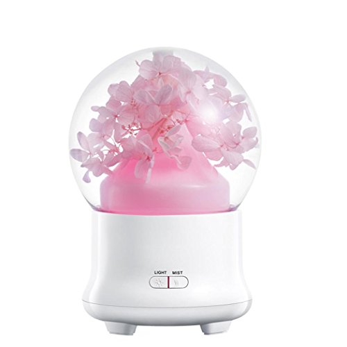 Preisvergleich Produktbild OverDose Multifunktional Getrocknet Blume LED Ultraschall Luft Luftbefeuchter Öl Aroma Diffuser Duft Maschine,Schön Nachtlicht ,7 mutativ Farbe, Bestes Geschenk für Freund oder Familie (B)