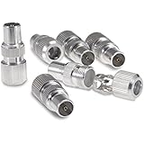 Sky Satellites 1-Pack Male Coaxial Cable Aerial Plug for Coaxial TV Cables CCTV