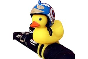BSGP ﻿Kids Bike Horn Cute Bicycle Lights for Children Toddler Adults Cycling Light Rubber Duck Toys, Clip on Handleabr，Style #3