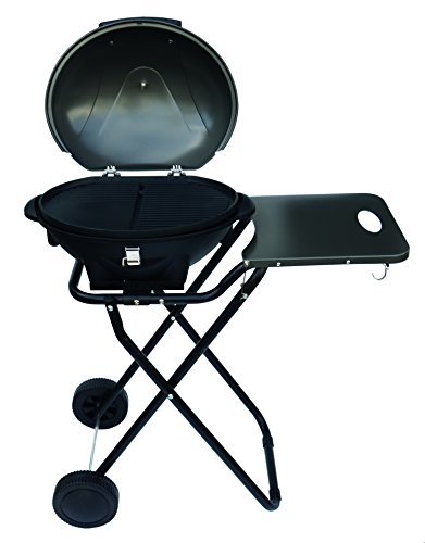 SUNTEC elektrischer Standgrill BBQ-9493 [abnehmbare Haube mit Temperaturanzeige, Ablagetablett, 46×35 cm Grillplatte, Standfuß mit Rädern, max. 1600 Watt] - 2