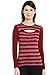 Hypernation Maroon Color Stripe Cotton Top For Women RS.699.00