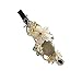 Hanabe Handmade Natural Mother of Pearl Nugget Crystal Glass Beaded Hair Pin Barrette Gray White Beige RS.6109.00
