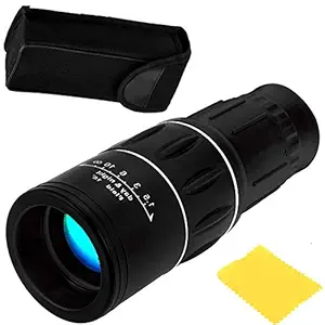 Rockfieln Binocular 16x52 with Powerful Lens Foldable Monocular Telescope Long Distance zoomable Vision high Power Wide Angle Sports Hunting Camping Compass with Pouch