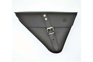 EXMOTO Borsa Laterale Borsello da Telaio Nero in Pelle per DUCATI SCRAMBLER (Black) - EX MOTO