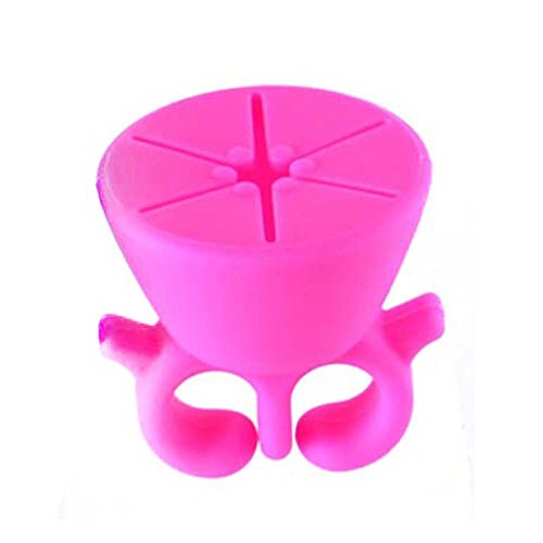 Unisky Wearable and Durable Silicone Finger Nail Polish Bottle Holder Protection Bracket