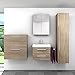 Produktbild Badmöbel Set City 101 V5 Eiche hell, Badezimmermöbel, Waschtisch 60cm, Beleuchtung Spiegelschrank:1 x 5W LED + 1x Energiebox +45.-EUR