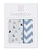 SwaddleDesigns SwaddleDuo, Chic Chevron Duo (Set of 2 in Blue)