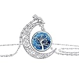 Diseño de moda: Este collar de luna colgante que cae tiene el diseño de moda, y es cómodo para el uso diario.