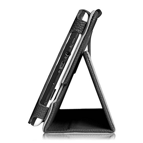Fintie Odys Pedi Plus 7 Hülle Case – Slim Fit Folio Kunstleder Schutzhülle Cover Tasche mit Ständerfunktion für Odys Pedi Plus 17,8 cm (7 Zoll) Tablet-PC, Schwarz - 3