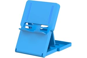 TUVOWAK Verstellbarer Ständer kompatibel mit Nintenso Switch, faltbarer tragbarer kompakter Playstand für Switch OLED/Switch Lite Konsole spielen und aufladen, Switch Halterung mit 5 Höheneinstellungen (Blau)