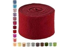 KLOCKE DEKORATIONSBEDARF Hochwertiger & Widerstandsfähiger Filz – Breite 15cm / Länge 5m - Topfband/Bastelfilz/Wollfilz – Große Farbauswahl – Dehnbar & Druckelastisch – Tischdekoration Ostern/Weihnachten (Rot)