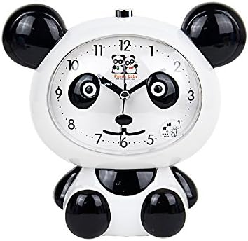 Heeyhai Bedroom Student LED Panda Alarm clock bedside clock mute children's watch mini cartoon night light music alarm clock smart lazy wake up clock/digital night light/furniture decoration/17*17cm