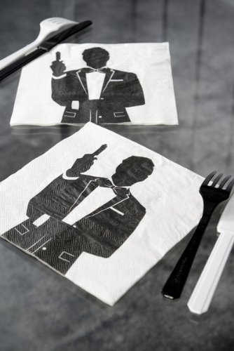 Themenparty Geheim / Spezial Agent 00 Servietten Mottopartys