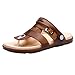 Produktbild ZIYOU Sandalen Herren Sommer Rutschfeste Flip Flops Pumps Flache Strand Pantoffeln (Khaki,42 EU)